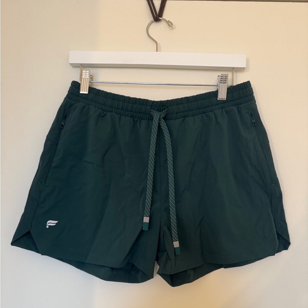 Fabletics dark green sport shorts